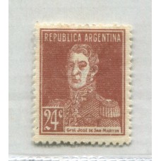 ARGENTINA 1924 GJ 618 PAPEL RAYADO NUEVO U$ 50